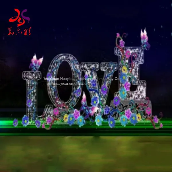 Outdoor Waterproof LOVE Character 3d Motif Lights for Holiday Decorations