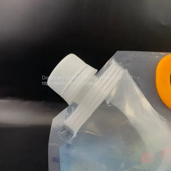 Transparent Self Suction Nozzle Bag Beer White Wine Juice Drink Suction Nozzle Bag Outdoor Folding Portable Bag photo-3