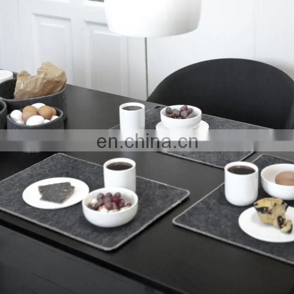 Wholesale 3mm Dark Grey Rectangular Felt Placemat photo-4