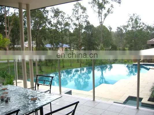 Frameless Glass Balustrades Spigots Stainless Steel Swimming Outdoor Glass Fence photo-4