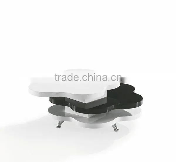 Flower Shape Multi Functional White Coffee Table For Comfort Quality Choice photo-4