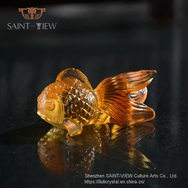 Liuli Crystal Art Lotus Leaf Incense Plate for Tea Table Decorative Accessory photo-3