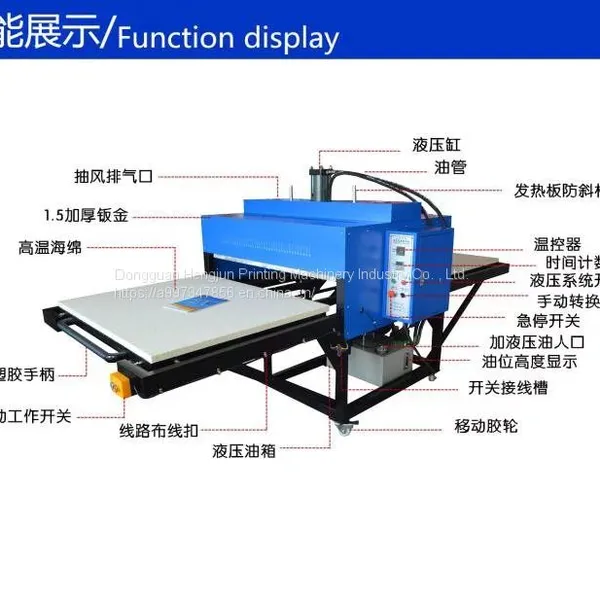 Hydraulic Printing Machine Hengjun Hydraulic Sublimator 100 * 80cm Flat Ironing Machine Hydraulic Double Station Ironing photo-5