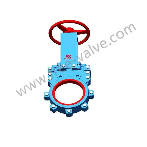 FRZ73PU Abrasion-resistant Urethane Lined Sliding Knife Gate Valve For Abrasive Slurry photo-3
