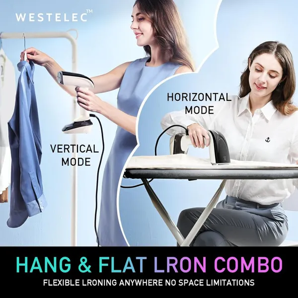 Steamer for Clothes Portable Handheld Ironing - Clothes Steamer With 240ML Large Water Tank, 1200W, 25s Fast Heat-up Ceramic Plate Garment Steam Wrinkle Remover for All Fabrics photo-2