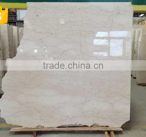 Factory Supply Natural Indoor Polished Shell Beige Marble Tile photo-4