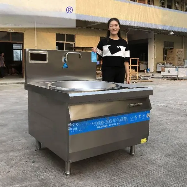 Anci Commercial 20kw High-power Induction Cooker, Commercial Canteen Large Pot Cooker, Concave Electric Wok photo-2