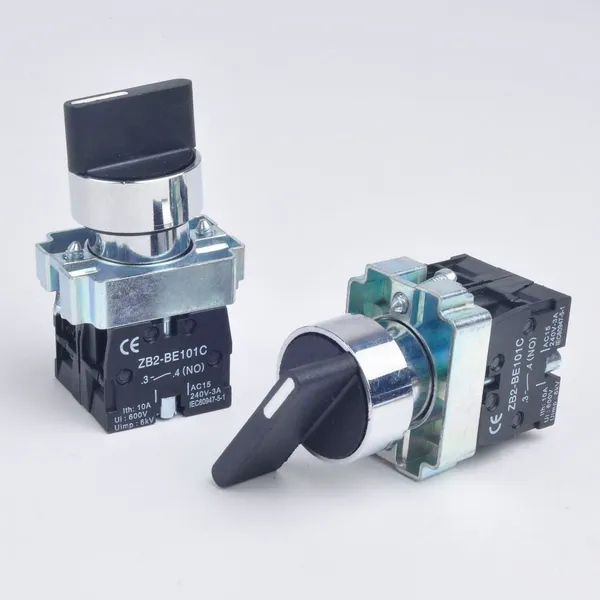 Industrial Self Locking Selector Knob Switch With 10A 250V Rating