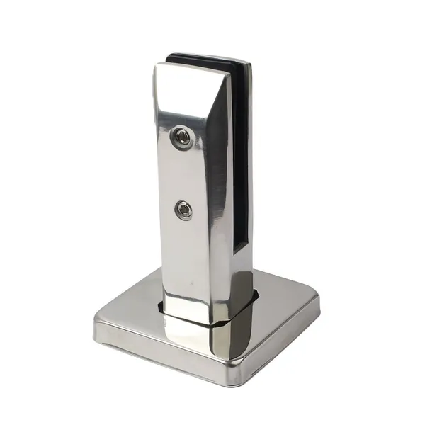 Wholesale Price Glass Clamp for Balustrade SS316 Square Shape Matte Black Friction Fit Heavy Duty photo-3