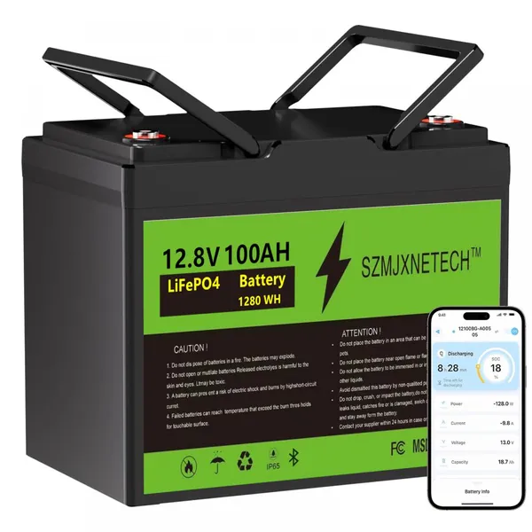 SZMJXNETECH 12В 100Ач литий-фосфатный аккумулятор (LiFePO4)