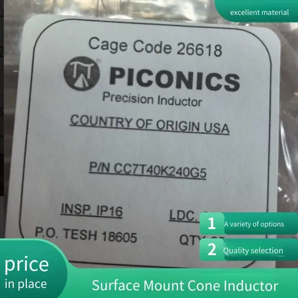 Surface-mount Broadband Tapered Inductor With an Inductance Value of up to 8uh, Over 65ghz, Small Size, and Low Insertion Loss Across the Entire Frequency Range, Piconics