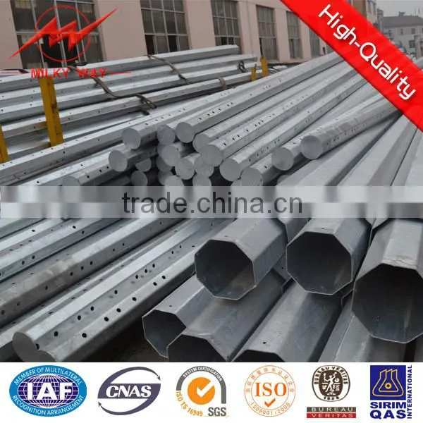 Conical HDG 16m Electricity Pole for Power Transmission photo-2