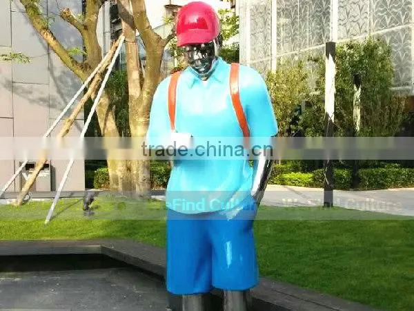 Woman Shaped Metal Stainless Steel Statue photo-4