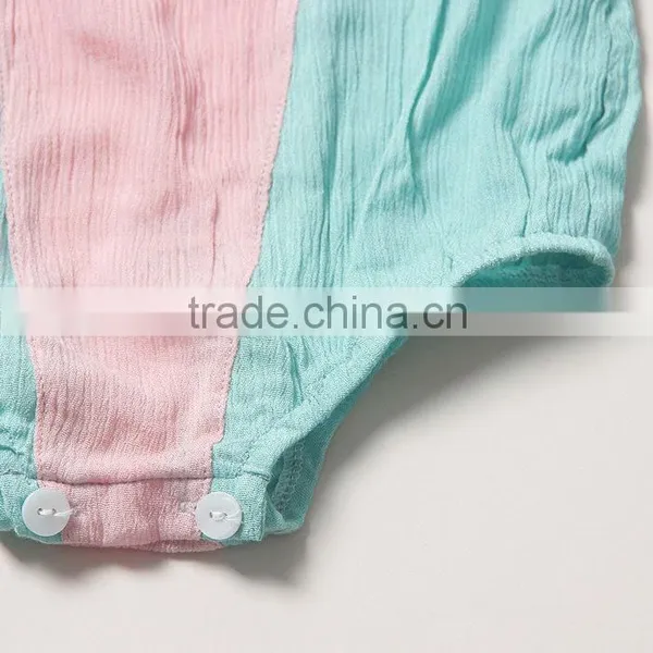 2016 Summer Children's Clothing Baby Girl Clothes Sling Splicing Color Jmpsuit Cotton Rompers photo-5
