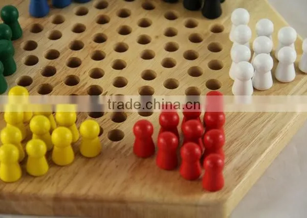 Wooden Chinese Checkers,wooden Chess Board Game,chess Set Educational Toy photo-2