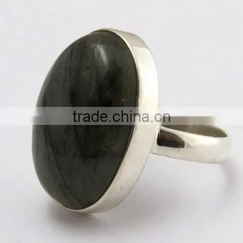 925 Sterling Silver Bezel Setting Labradorite Ring, Wholesale Silver Jewelry, Indian Silver Jewelry photo-3