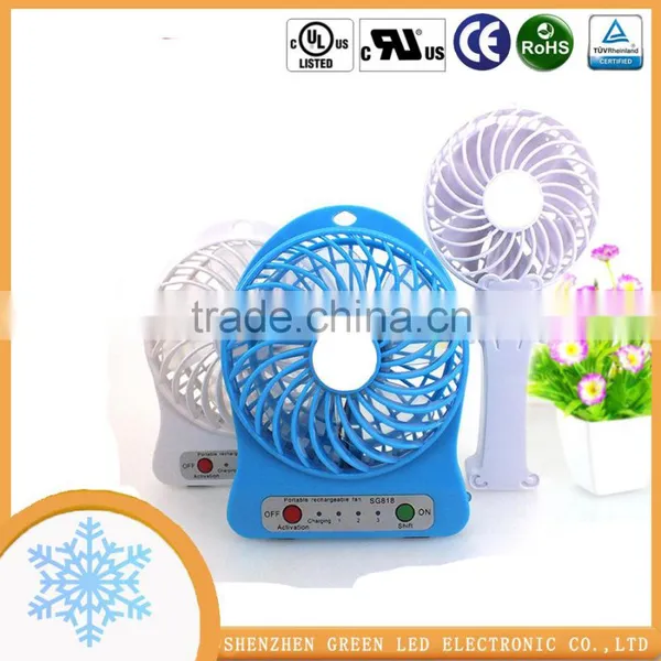 Advertising Logo 18650 Battery Mini Fan Make in China