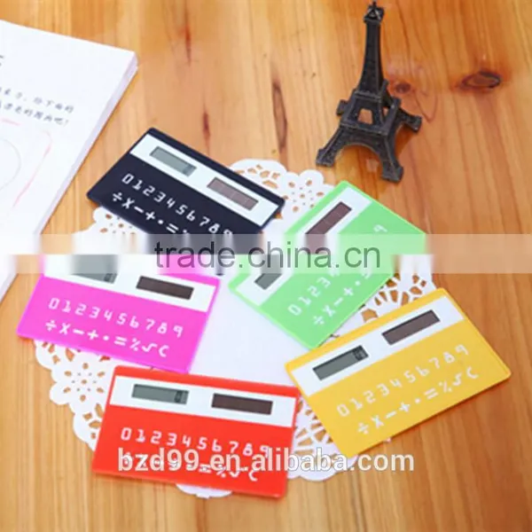 Promotional Solar Power Card Shape Mini Custom Made Calculator / Electronic Gift Logo Custom Printed OEM Manufacturer photo-3