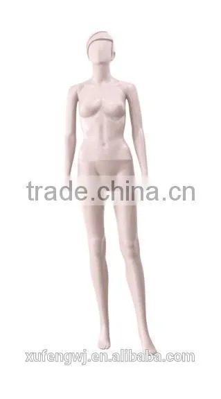 Xufeng Factory Directly Sale Cheap Abstract Head Slim Good Quality Female Plastic Mannequins for Clothing Shop photo-2