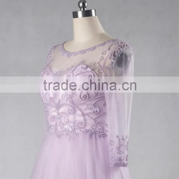 RSE714 Lilac Homecoming Dresses Rhinestone Long Evening Prom Dress photo-4