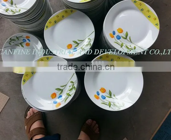Hot Sale 2015 New Christms Design Red Porcelain Flat Dinner Plate, Ceramic Dessert Flat Plate photo-5