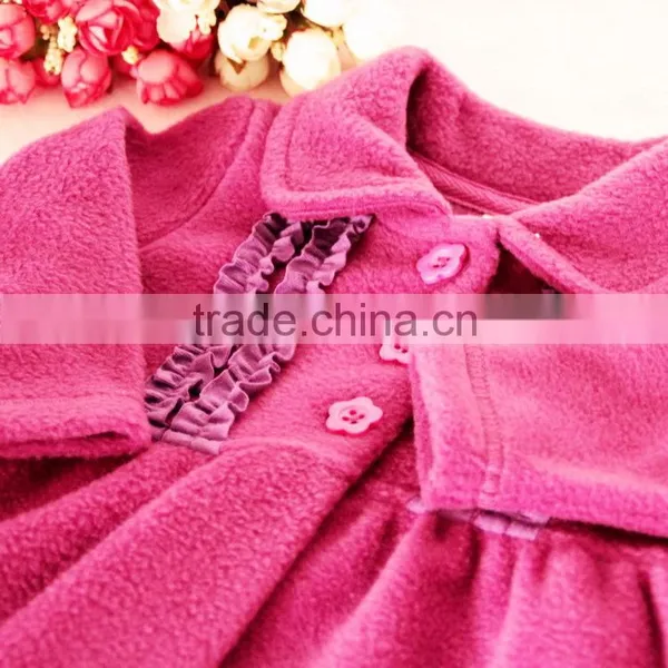 New Design Girls Coat Pink Polar Fleece Baby Girl Winter Coat photo-3