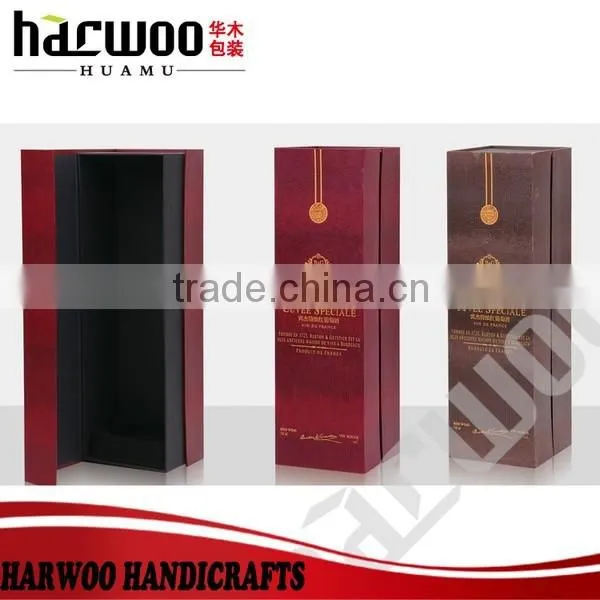 Hinged Paper Wine Gift Box for Sale photo-5