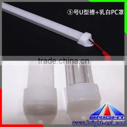 Extruded Aluminum Profile With Clear/Milk PC Cover for LED Rigid Bar Light photo-2