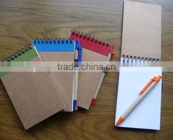 Promotion Cheap and Popular 140x90mm Recycle Notebook With Pen photo-2