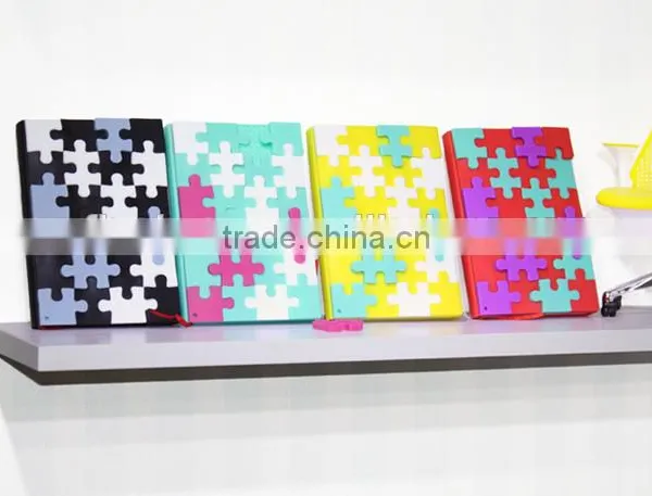 Lovely and Colorful Silicone Notebook, Puzzle Surface Notebook photo-2