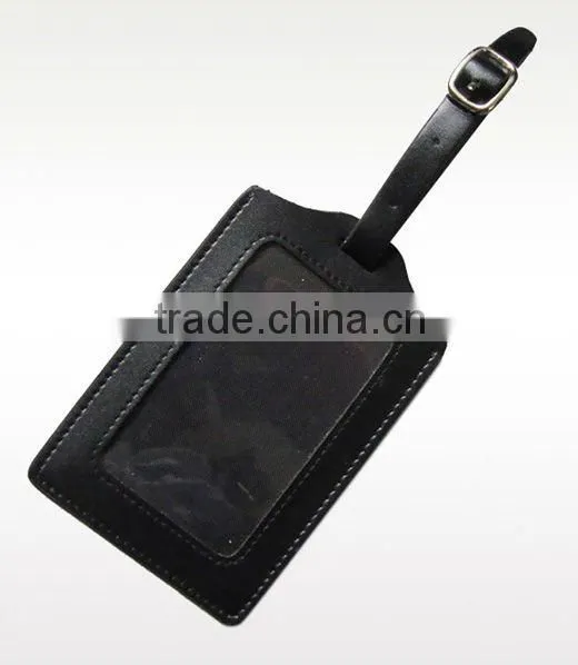 Custom Made PU Leather Luggage Tags With Insert
