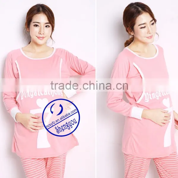 Custom Made 100% Pima Cotton High Quality Maternity Nursing Wears photo-3