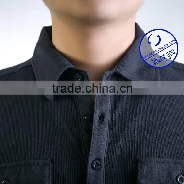 Custom Walf Checks Fabric Mens Polo Shirt Design With Epaulet and Pockets photo-4
