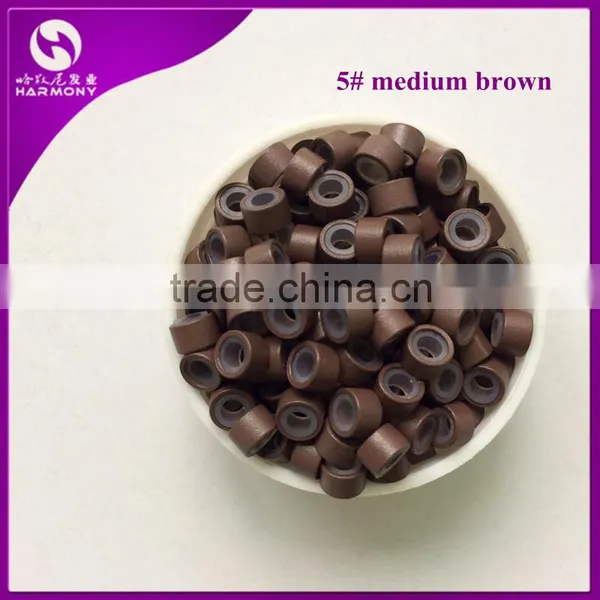 Silicone Beads Micro Link Ring Beads Feather Stick Hair Extensions With Mix-Coloured Beads 1000pcs 4.0mm*2.0mm*2.0mm photo-2