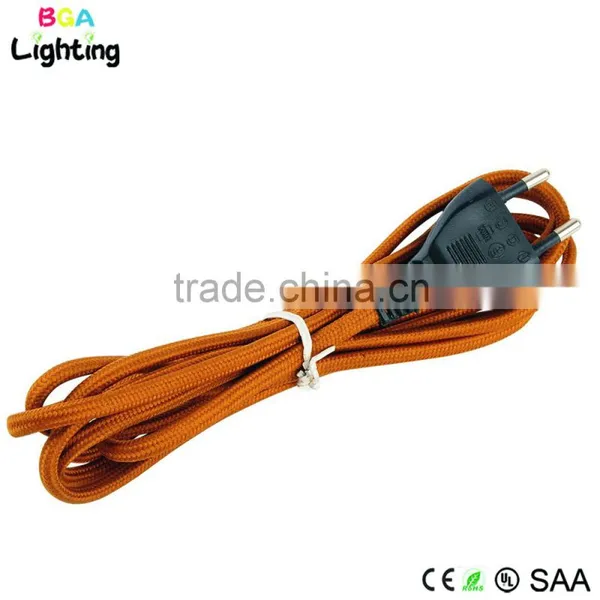 Cotton Braided Wire With Black On/off Switch and AC EU Plug for Pendant Light Quality Choice photo-6