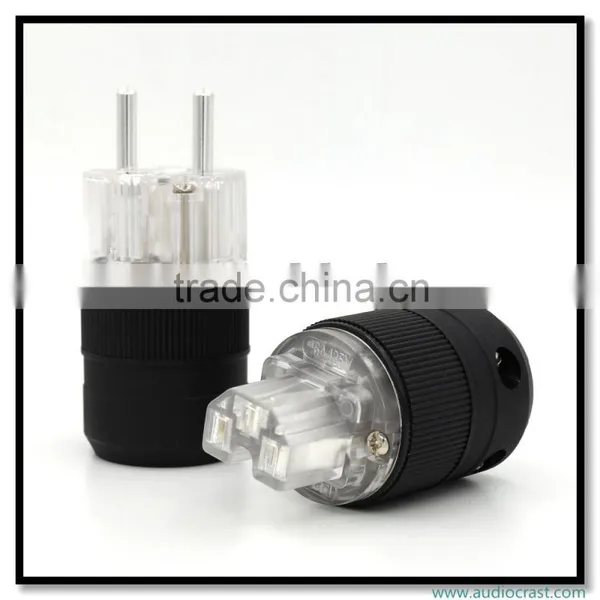 OEM/ODM Made Silver Plated Pure Copper European Hifi Power Audio Power Connectors
