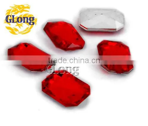 13*18mm Acrylic Point Back Octagon Mix Color Bling Rhinestone&Crystal For Stylish Bags Garment Shoes #GY011-18P(Mix-s) photo-2