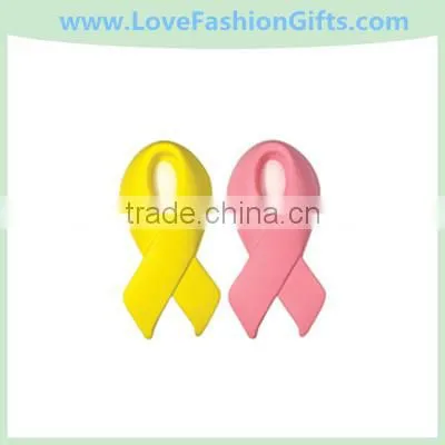 Pink or Yellow Awareness Ribbon