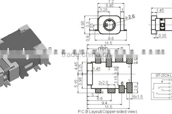 2.5 Ear Phone Jack