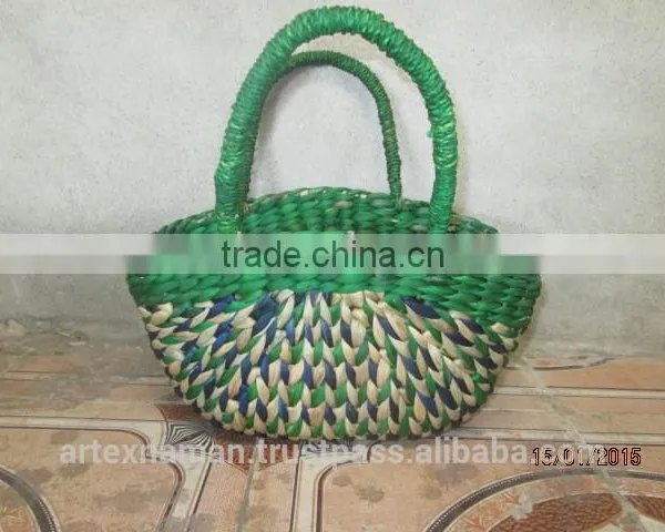 Eco-friendly Water Hyacinth Handbag With Handles, Fashionable Looking, Good Price, Natural Material From Vietnam