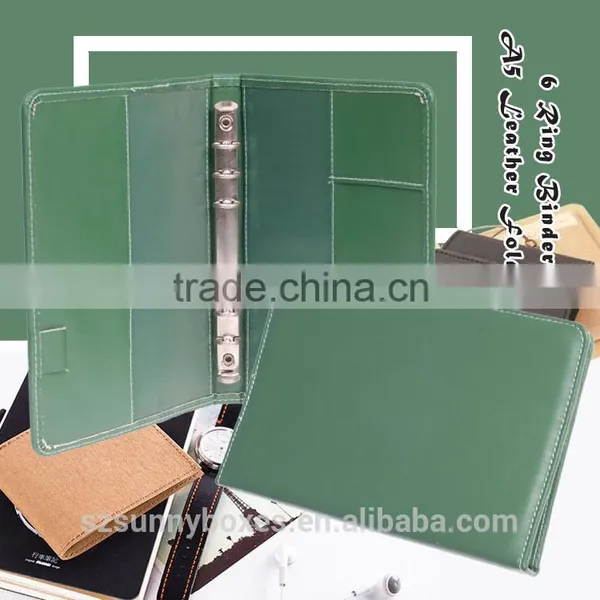 Hotel leather folder/Ring Binder PU Folder/A5 customized folder