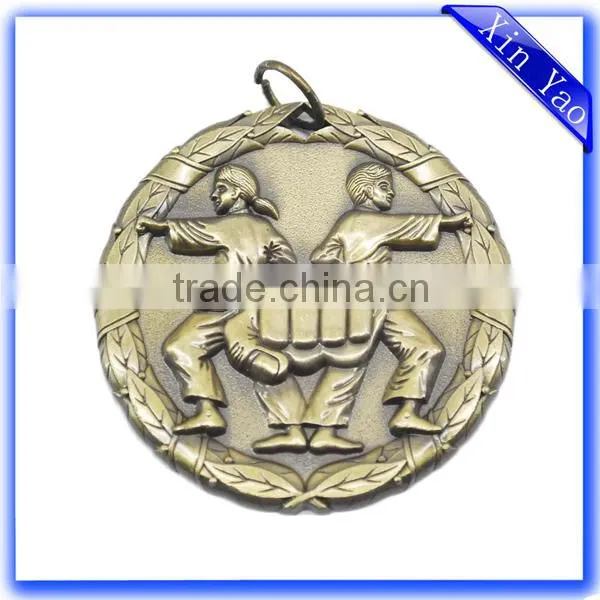 Wholesale Souvenir Zinc Alloy Antique Gold 3D Medal