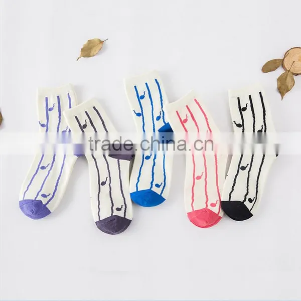 Winter or Autumn Design Young Girls Tube Socks Fresh and Lovely Embroidery Small Tadpole Cotton Socks photo-2