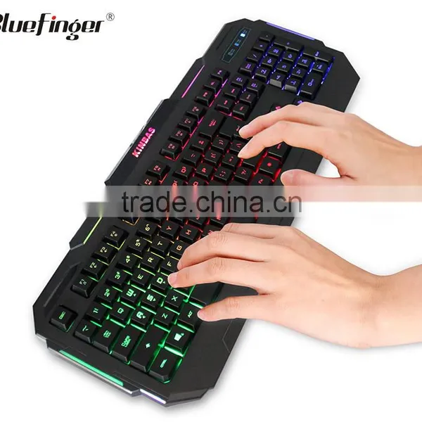 Factory Cheaper USB Wired Seven Color Backlit Gaming Keyboard photo-6
