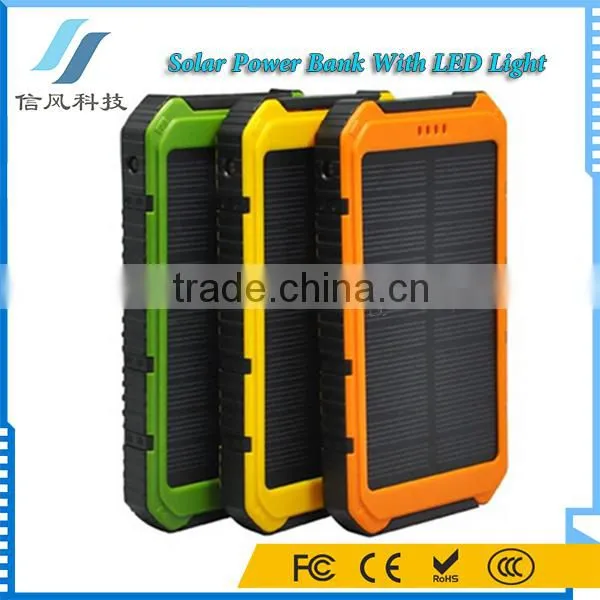 6000mAh Dual USB Solar Power Bank With LED Torch Light photo-3