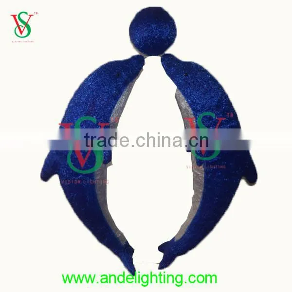 3D Lighted Acrylic Dolphin Outdoor Decorative Led Light for Christmas Garden Decoration photo-2