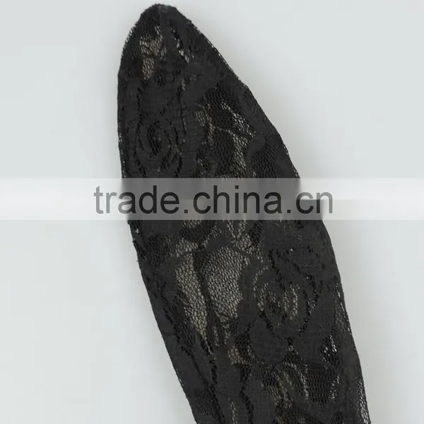 Wholesale Black Floral Lace Rabbit Bunny Ears Veil Headband photo-6