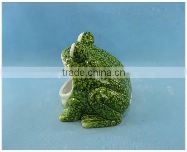 Ceramic Frog Garden Decoration Pot, Pottery Garden Flower Pot photo-2