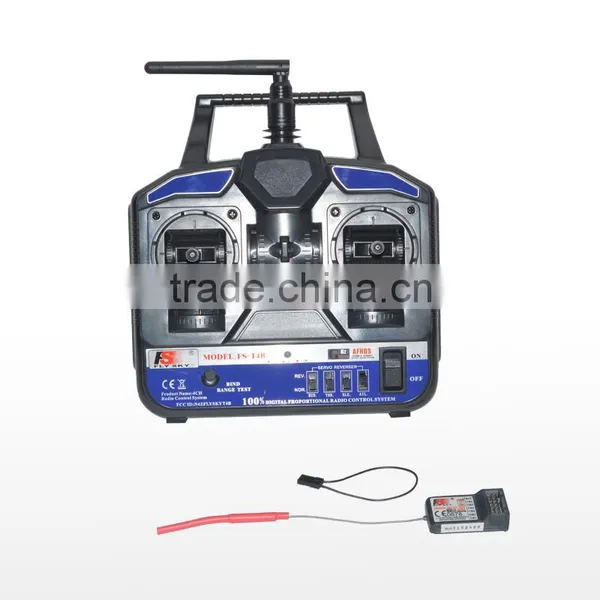 FlySky 2.4G 4CH CT4B T4B Radio Control Transmitter With R6B Receiver for RC Helicopter photo-5