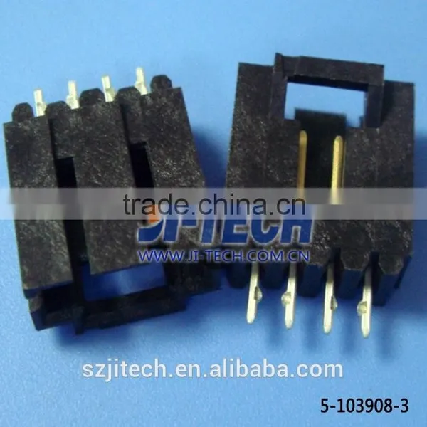 2.54mm Vtertical Pcb Mounting Orientation Wire to Board Shrouded Header Connector TE 4 Pin Plug Connector Tyco 5-103908-3 photo-4